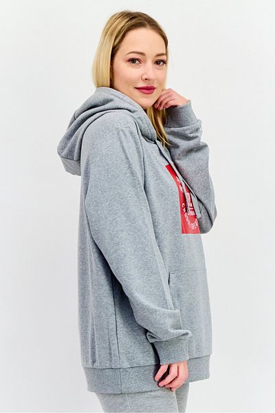 SKECHERS Women Sportswear Fit Long Sleeves Outdoor Sweatshirt, Grey