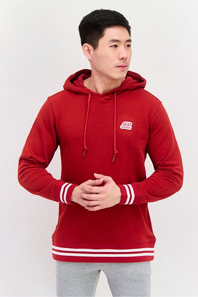 SKECHERS Men Sportswear Fit Long Sleeve Outdoor Sweatshirt, Red