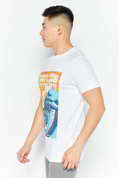 Puma Men Sportswear Fit Short Sleeve Outdoor T Shirt, White Combo