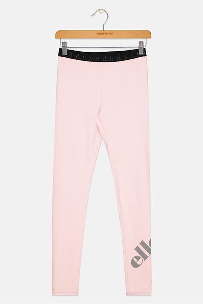 Ellesse Kids Girl Sportswear Fit Brand Logo Training Legging, Pink