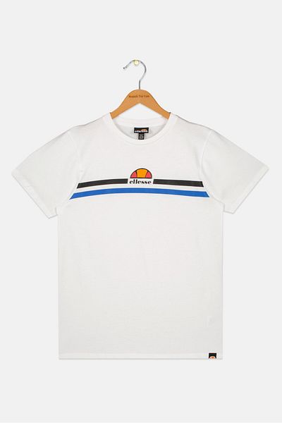 Ellesse Kids Boys Sportswear Fit Short Sleeve Training T-shirt, White Combo