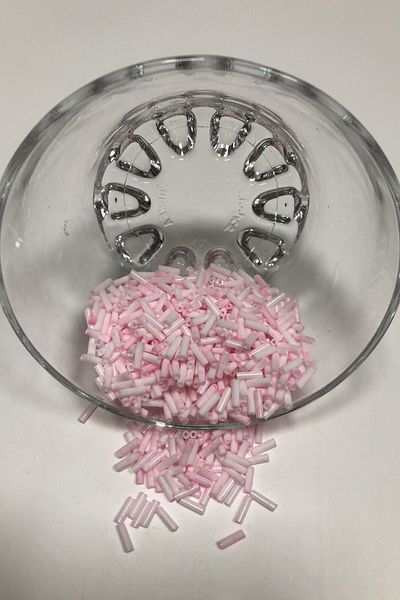 Hayalperest boncuk Γυαλιστερές ροζ χάντρες σωλήνων 5 mm