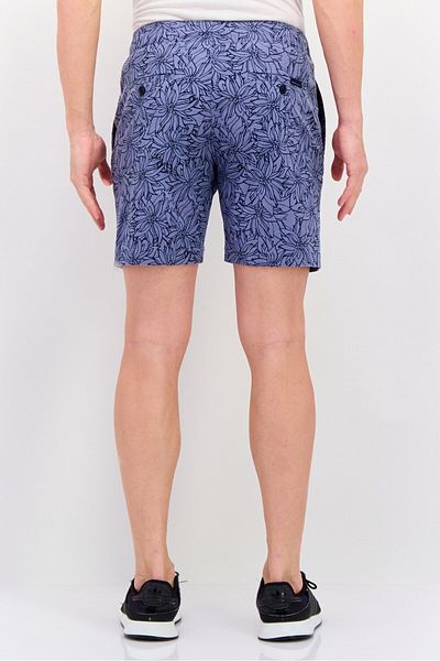 Perry Ellis شورت رجالي أساسي بطبعة زهور، أزرق