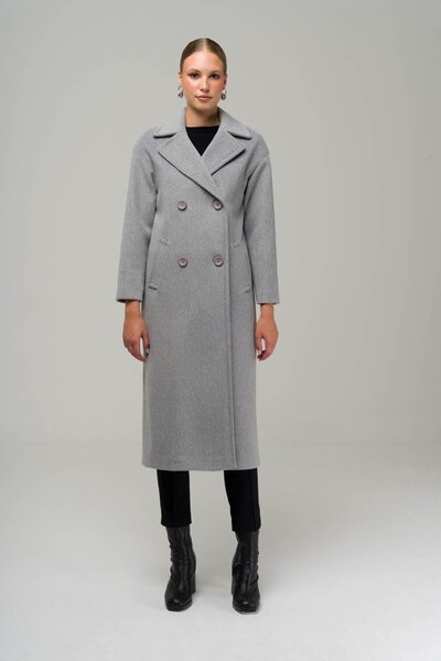 Olcay Διπλό Παλτό Μεσαίου Μήκους Oversize A.GRAY 3860-Y
