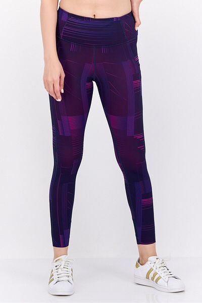 Brooks Women Sportswear Fit 7/8th Training Tights, Purple Combo
