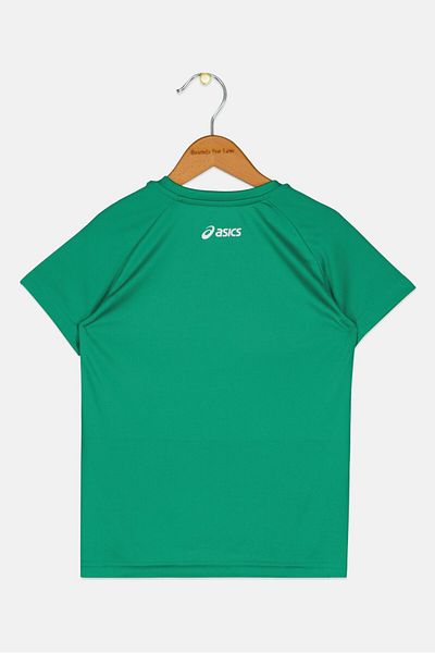 Asics Kids Boy Sportswear Fit Brand Logo T-shirt, Green
