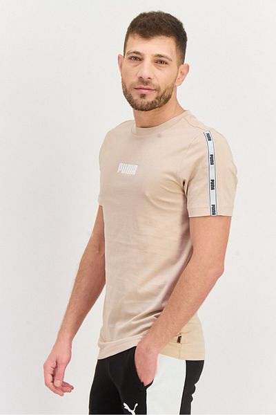 Puma Men Sportswear Fit Short Sleeve Outdoor T Shirt, Beige