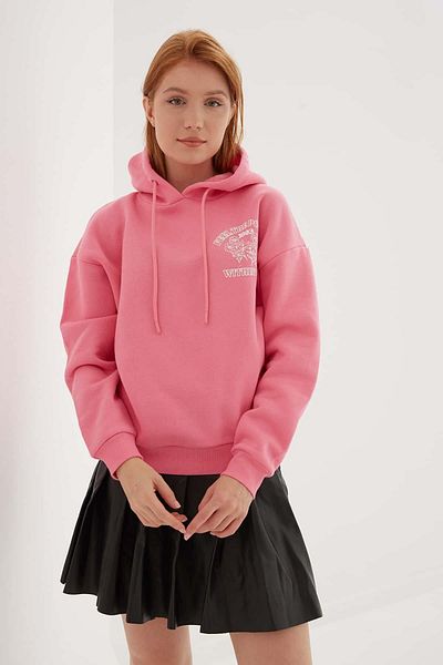 Fashion Friends Sweat imprimat cu glugă roz
