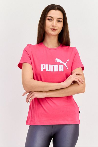 Puma بلوزة رياضية نسائية بأكمام قصيرة، باللون الوردي الداكن