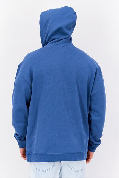 Hurley Men Brand Logo Long Sleeves Hooded Sweatshirt, Blue