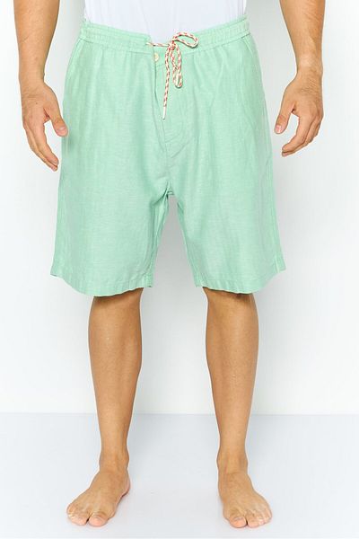 Scotch & Soda Men Textured Beachwear Shorts, Light Green