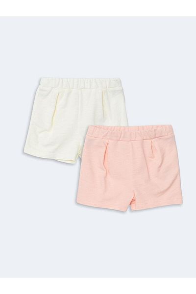 LC Waikiki LCW baby Elastic Waist Baby Girl Shorts 2-Piece