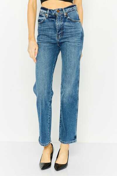 WRANGLER Women Regular Fit Washed Stretchable Denim, Blue