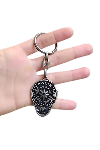 excarpin Polis Rozet Anahtarlık Çift Taraflı Döküm Metal