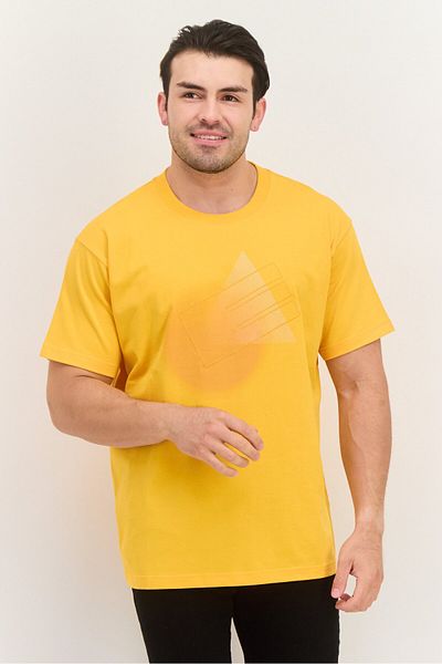 Esprit Men Crew Neck Short Sleeves Embroidered T-shirt, Orange