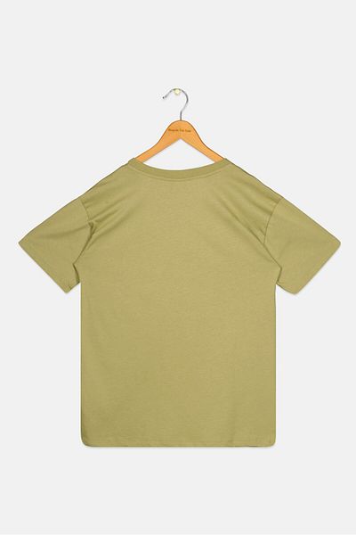 Keith Haring Kids Boy Crew Neck Graphic Print Short Sleeves T-shirt, Olive