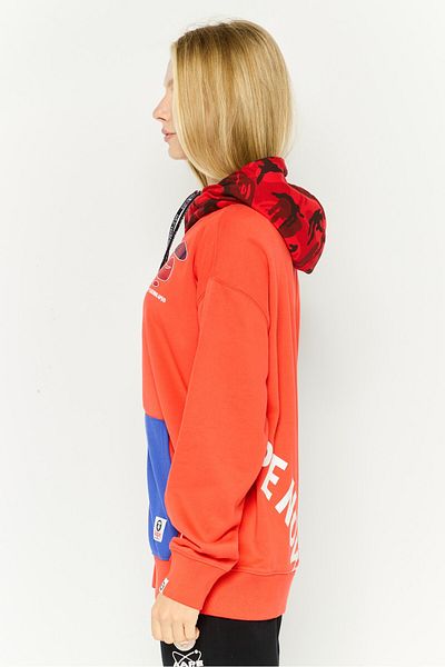Aape By A Bathing Ape Women Hood Neck Graphic Print Hoodie, Red