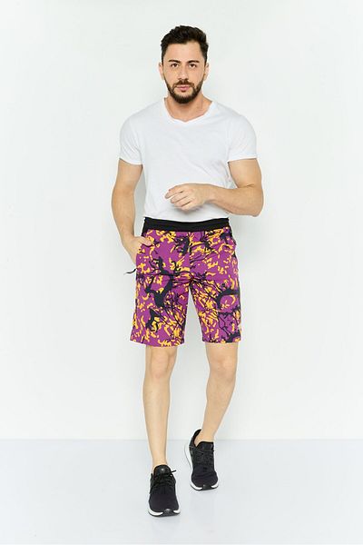 adidas Men Sportswear Fit Drawstring Outdoor Shorts, Purple