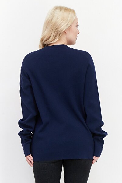 Michael Kors Ellesse x Women Crew Neck Long Sleeve Brand Logo Sweatshirt, Navy