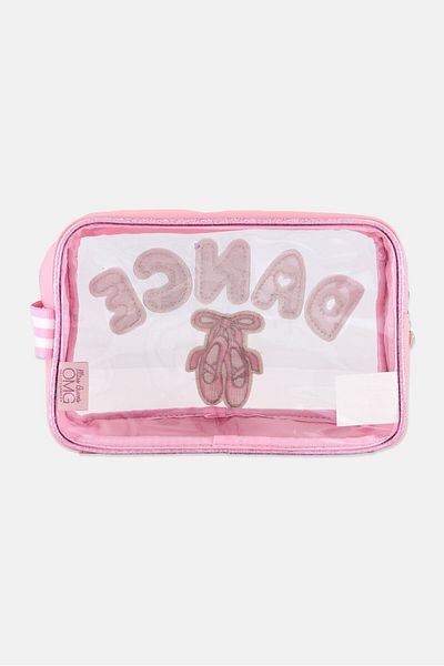 OMG Accessories Kids Girl Glittered Pouch Bag 26 L X 15 H X 11 W Cm, Pink