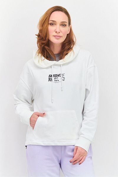 SKECHERS Women Sportswear Fit Long Sleeves Outdoor Sweatshirt, White