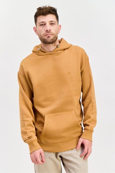 Puma x Select Men Sportswear Fit Embroidered Logo Outdoor Hoodies, Brown