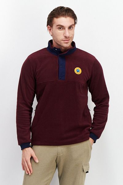 adidas Men Sportswear Fit Brand Logo Sweatshirt, Maroon