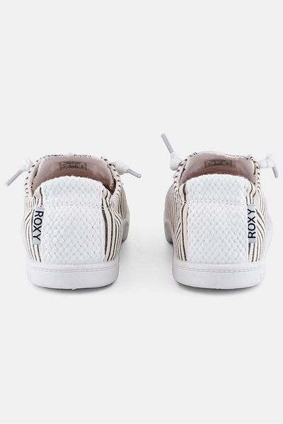 Roxy Women Rory Stripe Lace Up Causal Shoes, Beige