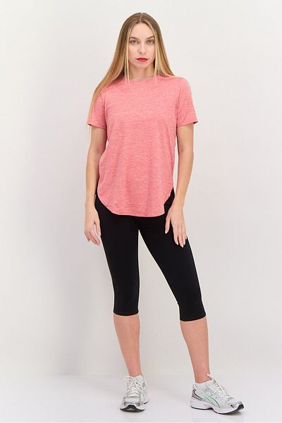 SKECHERS Women Sportswear Fit Short Sleeve Training T-shirts, Heather Red