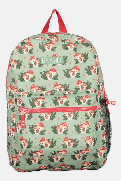 Aeropostale Women Allover Print Backpack Bag 42 H x 30 L x 13 W cm, Olive