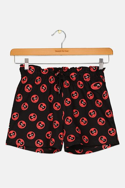 Marvel Kids Boy Graphic Print Basic Short, Red