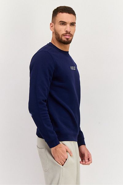 Hurley Men Sportswear Fit Long Sleeve Training Fleece Sweatshirt, Navy