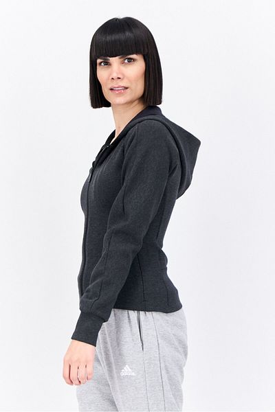 adidas Women Sportswear Fit Long Sleeve Outdoor Sweatshirt, Charcoal