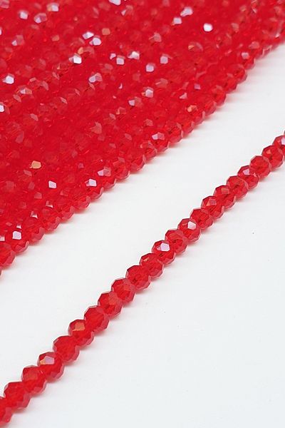 Hayalperest boncuk Transparent Red Crystal Bead 4 Mm