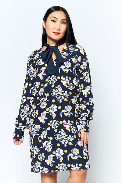 Tommy Hilfiger Women Floral Print Mini Dress, Navy