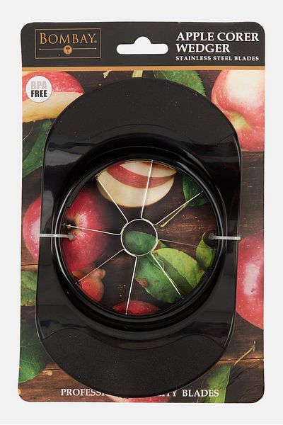 Bombay Two In One Apple Corer And Wedger, Black