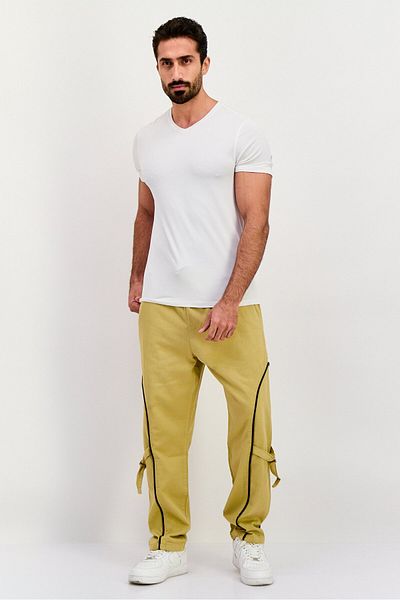 Night Addict Men Regular Fit Solid Chino Pant, Tan