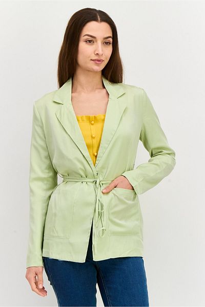 Heartbreak Women Regular Fit Solid Semi-formal Blazer, Sage Green