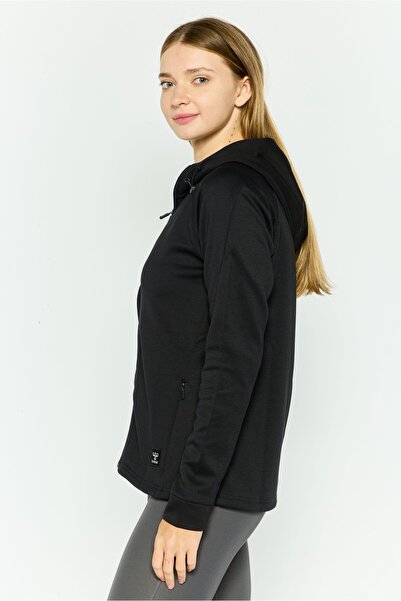 hummel Women Sportswear Fit Full Zip Training Hoodies, Black