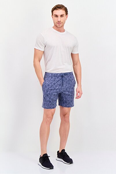 Perry Ellis Men Floral Print Basic Shorts, Blue Combo