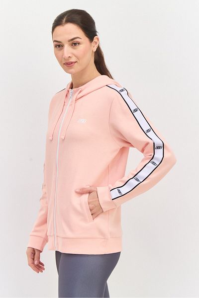 SKECHERS Women Sportswear Fit Long Sleeves Outdoor Sweatshirt, Pink