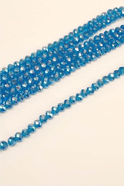 Hayalperest boncuk 8 mm Blue Crystal Bead - with Janjan