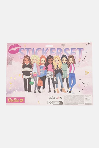Besties Mega Sticker Set 500 Klister Marker, Pink Combo