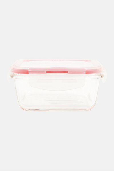 IRIS Square Glass Storage Container With Led, Transparent