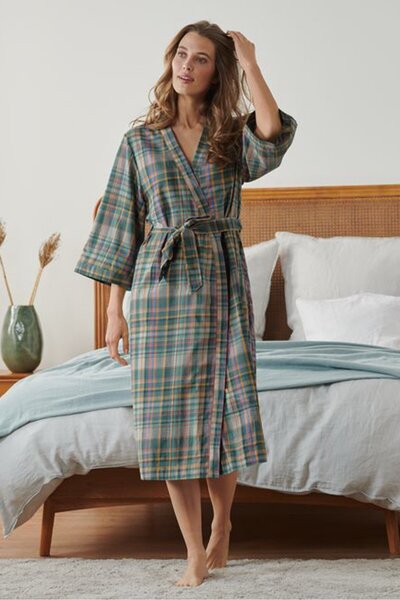 Tchibo روب حمام نسائي بحزام، متعدد الألوان