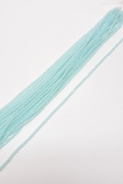 FdayAksesuar Mat svetloplave kristalne perle 4 mm