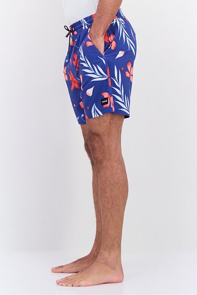 Hurley Men Floral Print 17 Inseam Board Shorts, Blue