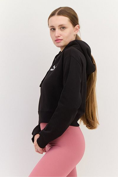 Puma Women Relaxed Fit Outdoor Crop Sweatshirt, Black