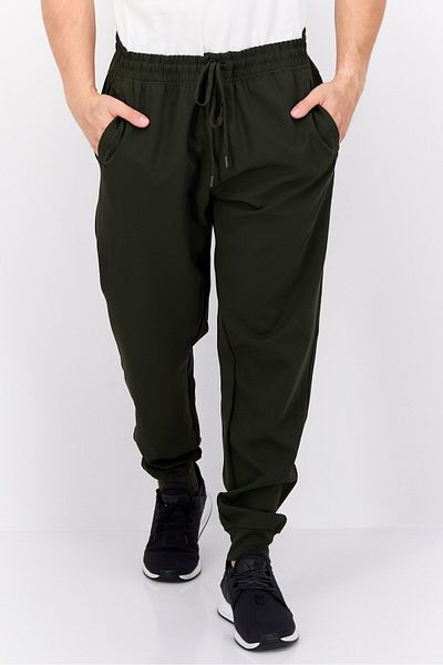 Legend Men Regular Fit Solid Jogger Pants, Olive