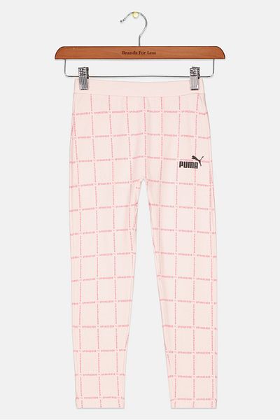 Puma Kids Girl Allover Print Sportswear Leggings, Pink